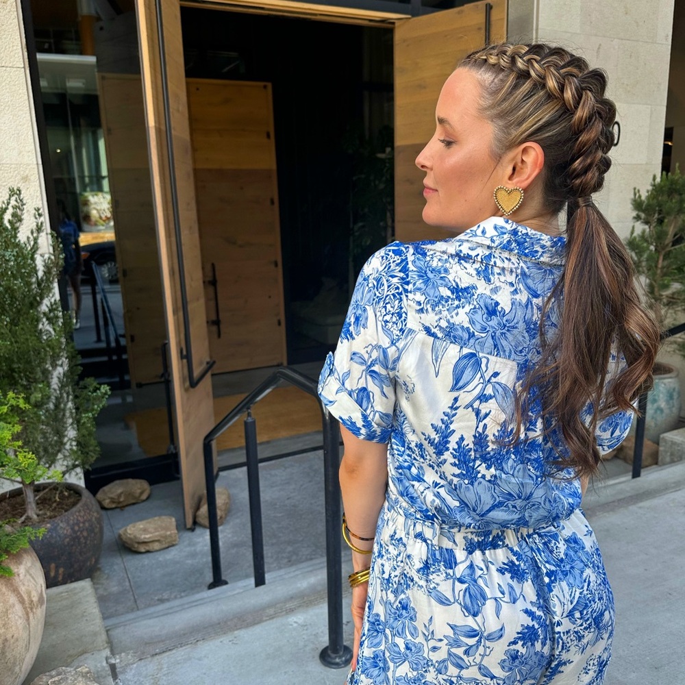 Blue Floral Jumpsuit